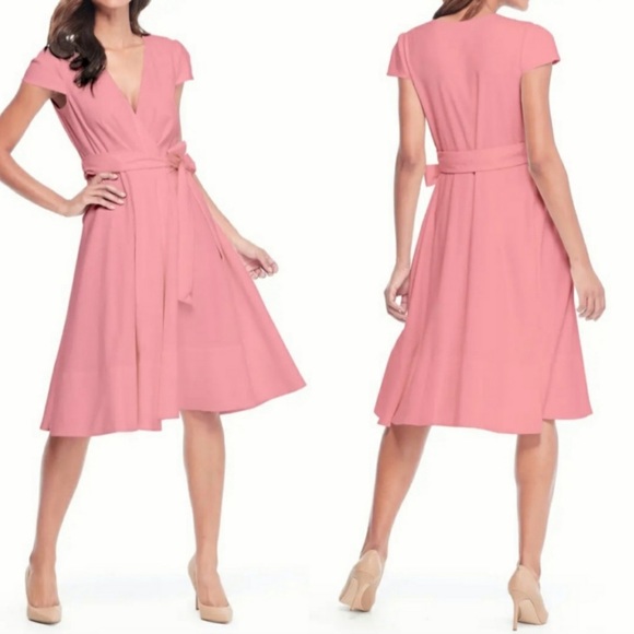 Gal Meets Glam Maxandra Crepe Wrap Dress - Picture 3 of 3